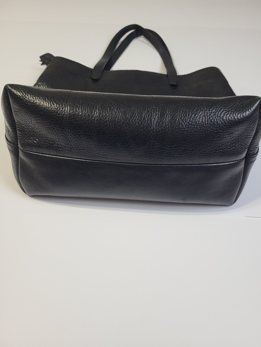 Madewell Zip Top Leather Transport Tote Crossbody Bag Black Shoulder - Picture 8 of 12